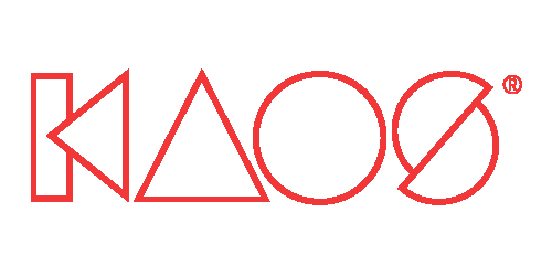 Kaos logo i rød